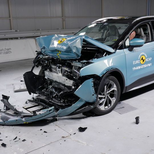 Das E-SUV U5 des Start-ups Aiways kam lediglich auf drei Sterne im Crashtest. Das E-SUV U5 des Start-ups Aiways kam lediglich auf drei Sterne im Crashtest.