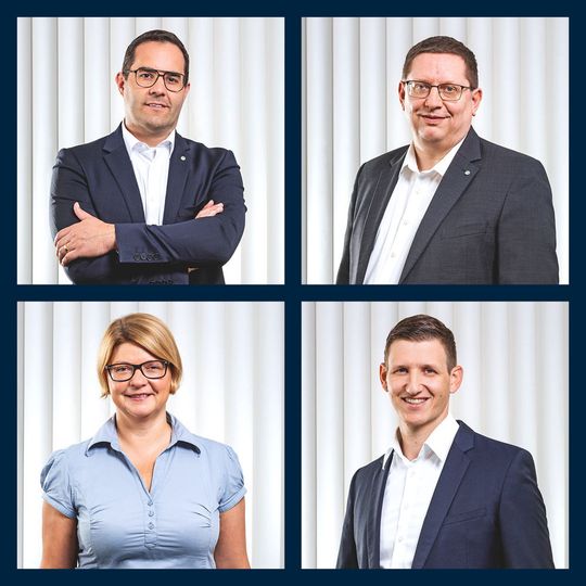Das neue ATR-Führungsteam (von oben links nach unten rechts): Stephan Bens, Wolfgang Menges, Edith Pisching und Alexander Birnstein. Das neue ATR-Führungsteam (von oben links nach unten rechts): Stephan Bens, Wolfgang Menges, Edith Pisching und Alexander Birnstein.