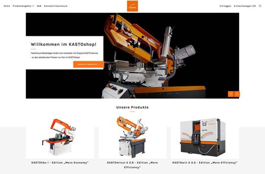 Kasto geht mit einem eigenen Online-Shop für Sägemaschinen an den Start. Kasto geht mit einem eigenen Online-Shop für Sägemaschinen an den Start.