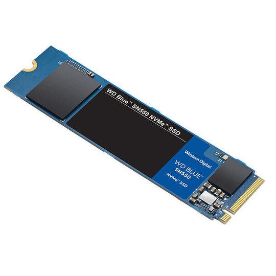 Die WD Blue SN550 ist mit bis zu einem Terabyte Speicherkapazität erhältlich. Die WD Blue SN550 ist mit bis zu einem Terabyte Speicherkapazität erhältlich.