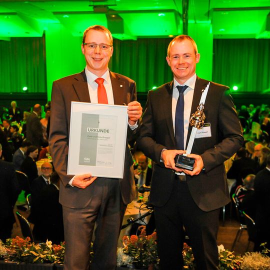 Felix (l.) und Carlo Graepel freuen sich über die Auszeichnung als Unternehmer des Jahres. Felix (l.) und Carlo Graepel freuen sich über die Auszeichnung als Unternehmer des Jahres.