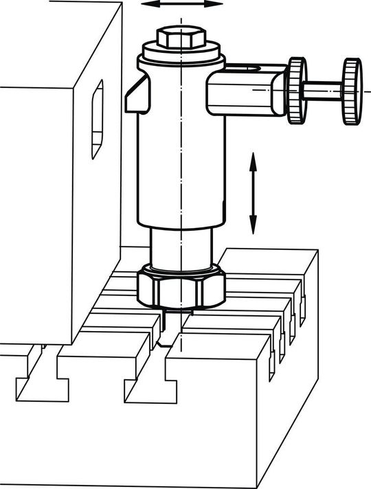 Beim neuen Aufsitzspanner von Halder stellt man nach dem Einlegen des Werkstücks die gewünschte Spannposition über die vorhandene Rändelschraube ein und sichert alles mit der Rändelmutter, erklärt der Hersteller.