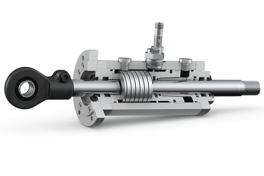Die Ratio-Clamp arbeitet mechanisch nach dem Funktionsprinzip des Reibschlusses: Die in Schraubentellerfedern gespeicherte Kraft wird über Kegel umgelenkt und klemmt die Stange mittels Reibung. Die Ratio-Clamp arbeitet mechanisch nach dem Funktionsprinzip des Reibschlusses: Die in Schraubentellerfedern gespeicherte Kraft wird über Kegel umgelenkt und klemmt die Stange mittels Reibung.