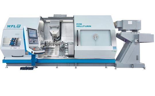 Die M30 MILLTURN / 2000 mm zeigt der Metav-Aussteller WFL als Messehighlight mit einem 80-fach-Werkzeugmagazin und 80 bar Kühlmitteldruck in Halle 5 am Stand D27. Die M30 MILLTURN / 2000 mm zeigt der Metav-Aussteller WFL als Messehighlight mit einem 80-fach-Werkzeugmagazin und 80 bar Kühlmitteldruck in Halle 5 am Stand D27.