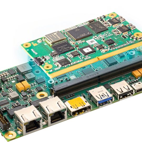 SimpleFlex-Board: MSC SM2S-MB-EP5 mit SMARC 2.0-Modul huckepack SimpleFlex-Board: MSC SM2S-MB-EP5 mit SMARC 2.0-Modul huckepack