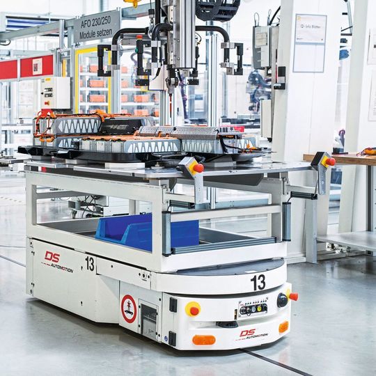 Faherlose Transportsysteme von DS Automotion sind in vielen Branchen unterwegs. Faherlose Transportsysteme von DS Automotion sind in vielen Branchen unterwegs.