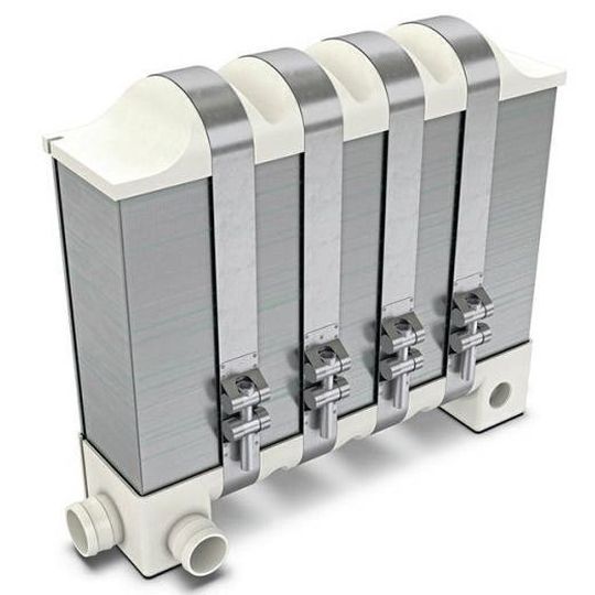 Zu Stacks geschichtete Bipolarplatten sind ein wichtiger Bestandteil eines Brennstoffzellen-Systems.