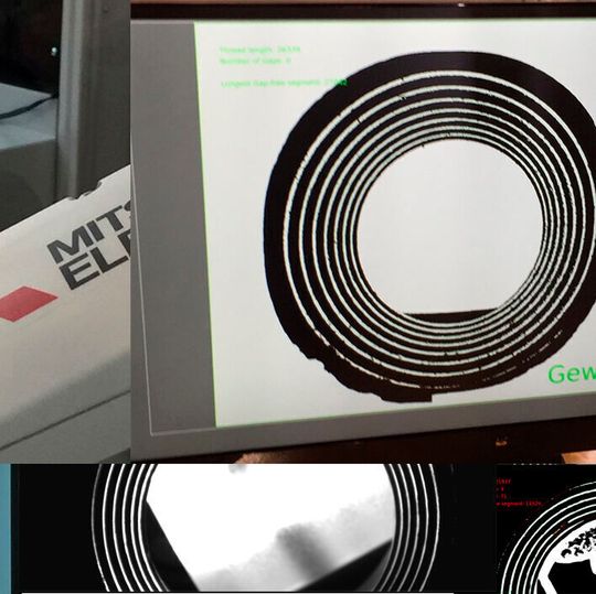 The Eye Vision software has a single command for thread inspection, which makes programming the inspection much easier. The Eye Vision software has a single command for thread inspection, which makes programming the inspection much easier.