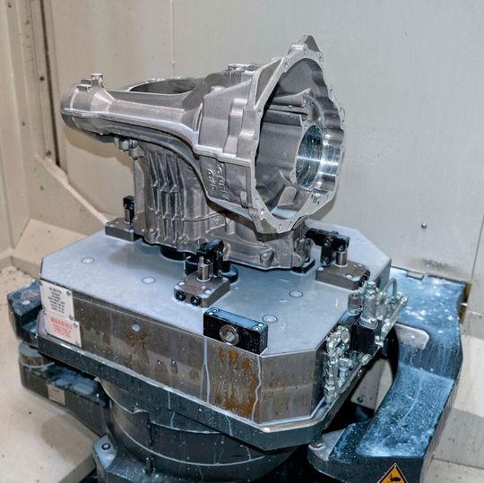 The main case of the Ford Transit AWD transmission after completion of Op 20. The main case of the Ford Transit AWD transmission after completion of Op 20.