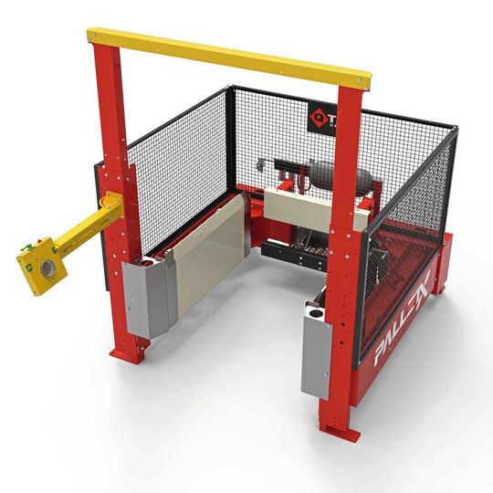 Europapremiere für den Palettenwechsler „PalletX“ von Qtek Design, den Karl H. Bartels auf der Logimat 2020 vorstellt. Europapremiere für den Palettenwechsler „PalletX“ von Qtek Design, den Karl H. Bartels auf der Logimat 2020 vorstellt.
