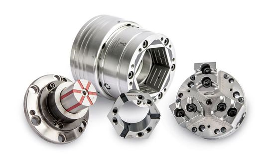 Mit dem Baukastensystem dauert der Wechsel von Spannmitteln ein bis zwei Minuten. Im Sinne der Nachhaltigkeit lässt sich Rüstzeit und damit ganze Maschinen einsparen.