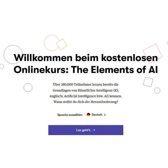 Der Online-Kurs „Elements of AI“ vermittelt kostenlos Fachwissen rund um Künstliche Intelligenz. Der Online-Kurs „Elements of AI“ vermittelt kostenlos Fachwissen rund um Künstliche Intelligenz.