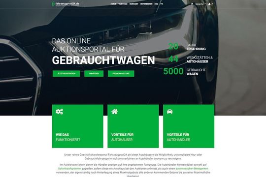 Seit April 2019 ist die B2B-Auktionsplattform Fahrzeugpool 24 online. Seit April 2019 ist die B2B-Auktionsplattform Fahrzeugpool 24 online.