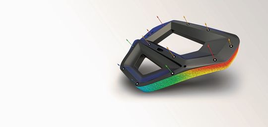 GOM-Software analysiert Oberflächendehnungen, 3D-Verschiebungen und 3D-Verformungen. GOM-Software analysiert Oberflächendehnungen, 3D-Verschiebungen und 3D-Verformungen.