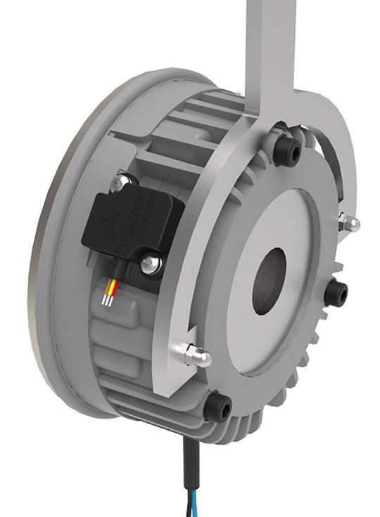 Warner Electric zeigt seine aus einem faserverstärkten Verbundwerkstoff hergestellte Bremse FRCB mit Schutzart IP66.