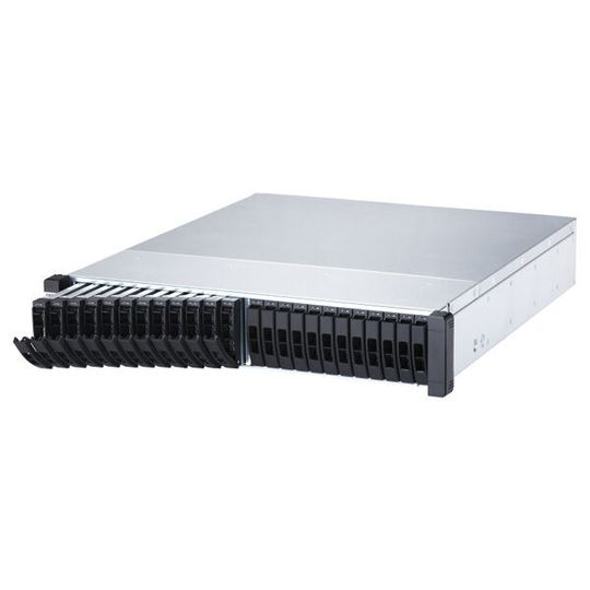 Das Qnap ES2486dc bietet Platz für 24 SSDs oder 2,5-Zoll-SAS-Festplatten. Das Qnap ES2486dc bietet Platz für 24 SSDs oder 2,5-Zoll-SAS-Festplatten.
