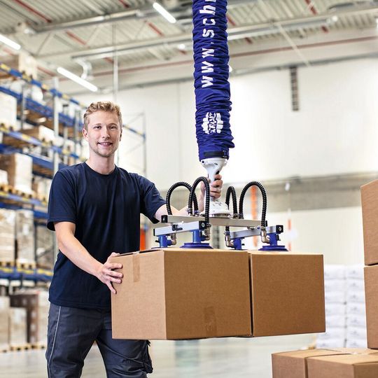 Schmalz präsentiert auf der Logimat anwendungsorientierte Handhabungslösungen. Schmalz präsentiert auf der Logimat anwendungsorientierte Handhabungslösungen.