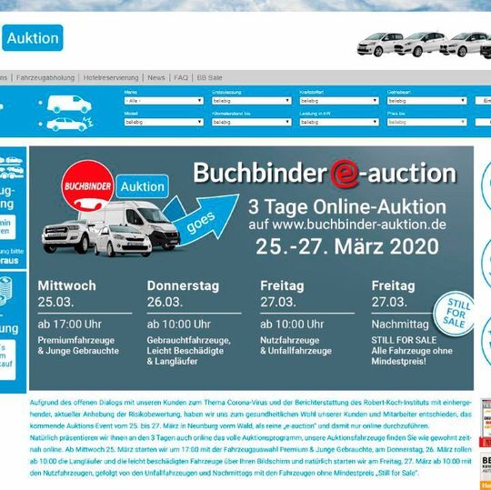 Die nächste Mega-Auktion von Buchbinder findet ausschließlich online statt. Die nächste Mega-Auktion von Buchbinder findet ausschließlich online statt.
