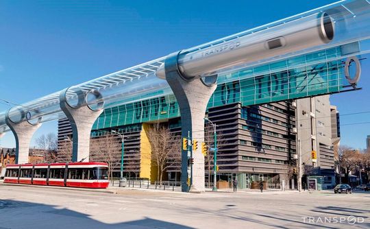 TransPod’s system is designed to enable passenger and cargo travel at a low-priced, frequent-departure transportation service using environmentally sustainable solar/electric power, at speeds exceeding 1000 km/h.