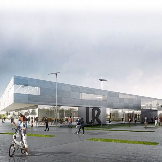Die Vision des neuen Cobot-Zentrums in Odense. Das endgültige Design der Architektur steht noch nicht fest. Die Vision des neuen Cobot-Zentrums in Odense. Das endgültige Design der Architektur steht noch nicht fest.