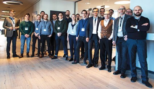 Teilnehmerinnen und Teilnehmer beim Kick-off des Forschungsvorhabens der RWTH Aachen in Hanau. Teilnehmerinnen und Teilnehmer beim Kick-off des Forschungsvorhabens der RWTH Aachen in Hanau.