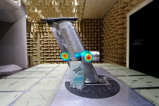 Lärmkarte über dem Versuchsaufbau.