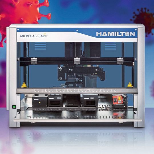 Automatisierte Coronavirus Testlösung von Hamilton: Zwei neue, automatisierte Pipettier-Automaten zur Hochdurchsatz-Testung von SARS-CoV-2. Automatisierte Coronavirus Testlösung von Hamilton: Zwei neue, automatisierte Pipettier-Automaten zur Hochdurchsatz-Testung von SARS-CoV-2.