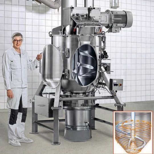 The Kone Slid mixer offers complete discharge within seconds. The Kone Slid mixer offers complete discharge within seconds.
