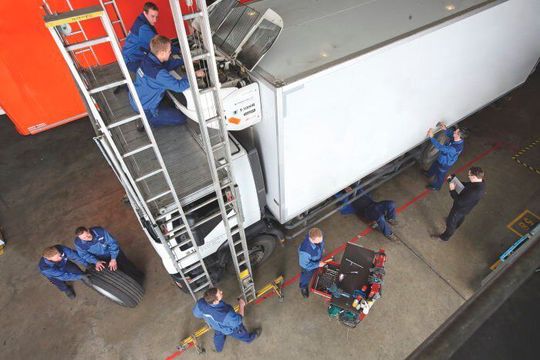Wartungen und Services für Kühltransporter stellt das Thermo-King-Partnernetz sicher. Wartungen und Services für Kühltransporter stellt das Thermo-King-Partnernetz sicher.