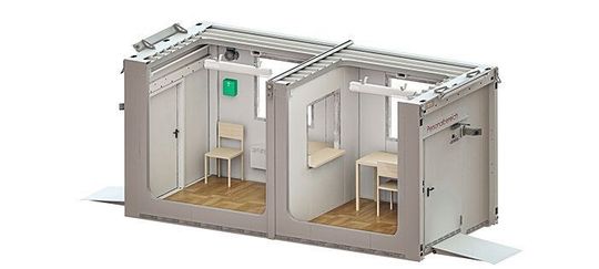 Mobiles Testzentrum von innen