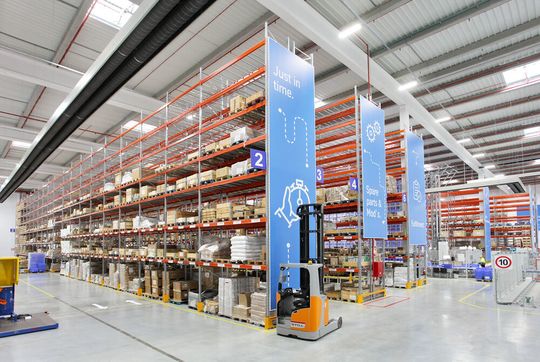 Das „Smart Warehouse“ von Thyssenkrupp Elevator ist seit Februar 2020 in Betrieb. Das „Smart Warehouse“ von Thyssenkrupp Elevator ist seit Februar 2020 in Betrieb.