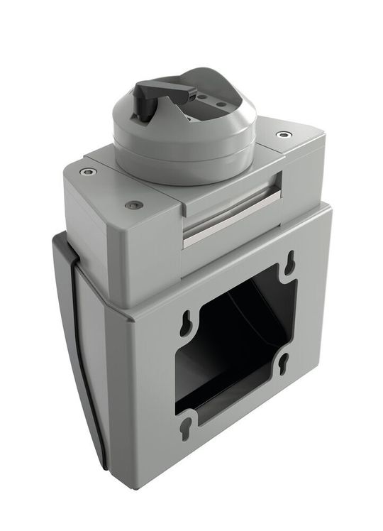 Über den Flat Panel-Adapter können Steuergehäuse und Panel PC aller gängigen Hersteller an ein Geräteträgersystem angebunden werden. Über den Flat Panel-Adapter können Steuergehäuse und Panel PC aller gängigen Hersteller an ein Geräteträgersystem angebunden werden.