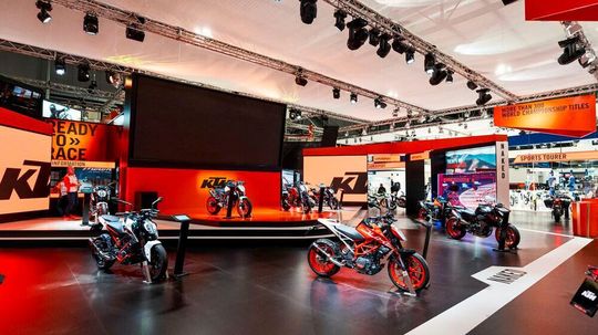 Ein Bild wie vom KTM-Messestand von der Eicma 2019 wird es dieses Jahr nicht geben. Ein Bild wie vom KTM-Messestand von der Eicma 2019 wird es dieses Jahr nicht geben.