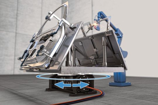 Den Drehtisch RS-50A hat Nabtesco speziell für Lasten bis 1500 kg entwickelt. Den Drehtisch RS-50A hat Nabtesco speziell für Lasten bis 1500 kg entwickelt.
