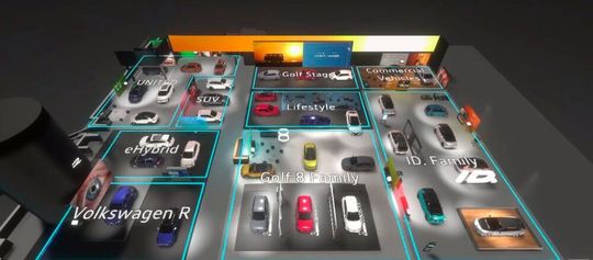 Alle für Genf geplanten Fahrzeuge sowie der Messestand wurden von VW für digital aufbereitet.