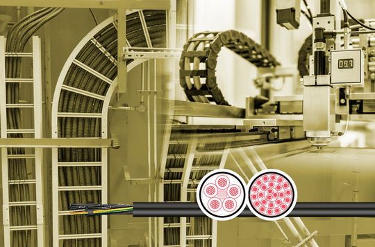 Universallösung: Die hochflexiblen Steuerleitungen der UL/CSA-approbierten Kaweflex-Serien 6110/6210 Tray lassen sich in Pritschen wie in bewegten Schleppketten einsetzen. Universallösung: Die hochflexiblen Steuerleitungen der UL/CSA-approbierten Kaweflex-Serien 6110/6210 Tray lassen sich in Pritschen wie in bewegten Schleppketten einsetzen.