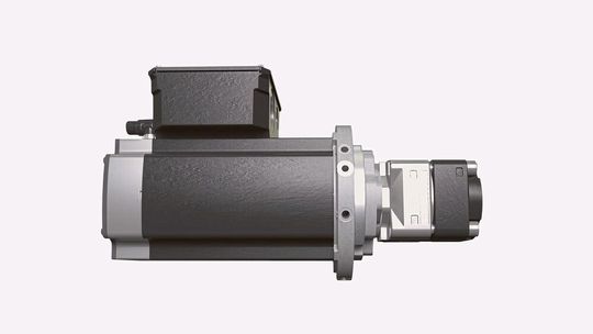 Eine Servopumpe der neuesten Generation von Baumüller: Kupplung und Pumpenträger entfallen bei dem Pumpendirektanbau, was u.a. den Vorteil einer kürzeren Einbaulänge und einer geringeren Aufstellfläche der Maschine mit sich bringt. Eine Servopumpe der neuesten Generation von Baumüller: Kupplung und Pumpenträger entfallen bei dem Pumpendirektanbau, was u.a. den Vorteil einer kürzeren Einbaulänge und einer geringeren Aufstellfläche der Maschine mit sich bringt.