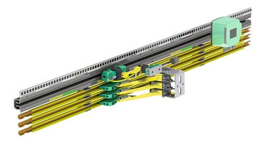 Profidatcompact ermöglicht eine sichere Datenübertragung, dient als Schutzleiter und kann um ein optisches Positionierungssystem erweitert werden. Profidatcompact ermöglicht eine sichere Datenübertragung, dient als Schutzleiter und kann um ein optisches Positionierungssystem erweitert werden.
