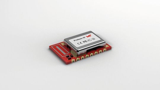 Das Bluetooth-Low-Energy-5.1-Modul Proteus-III von Würth Elektronik. Das Bluetooth-Low-Energy-5.1-Modul Proteus-III von Würth Elektronik.