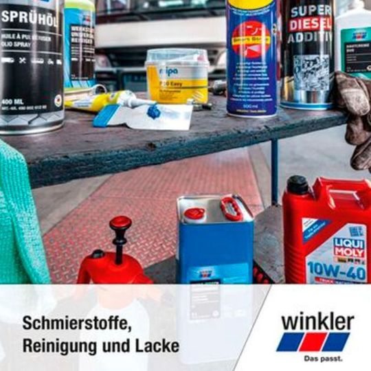 Auf rund 300 Seiten bietet der neue Katalog von Winkler alles rund um Schmierstoffe und Chemie. Auf rund 300 Seiten bietet der neue Katalog von Winkler alles rund um Schmierstoffe und Chemie.
