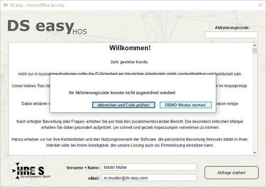 Die freie Version von „DS easy Homeoffice Security“ hilft dabei, Daten- und Sicherheitsrisiken im Homeoffice zu erkennen. Die freie Version von „DS easy Homeoffice Security“ hilft dabei, Daten- und Sicherheitsrisiken im Homeoffice zu erkennen.