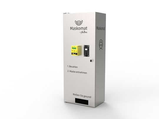 Der „Maskomat“ für die Ausgabe von Atemschutzmasken ist der neueste Coup des Kaffee- und Vending-Automatenaufstellers Flavura. Der „Maskomat“ für die Ausgabe von Atemschutzmasken ist der neueste Coup des Kaffee- und Vending-Automatenaufstellers Flavura.