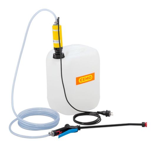 Für Desinfektionsaufgaben mit begrenztem Radius ist ein 20 l Kanister-Pumpenset ideal geeignet. Für Desinfektionsaufgaben mit begrenztem Radius ist ein 20 l Kanister-Pumpenset ideal geeignet.