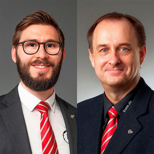 Die beiden neuen KÜS-Geschäftsführer: Stefan Schuler (li.) und Hanns-Gregor July. Die beiden neuen KÜS-Geschäftsführer: Stefan Schuler (li.) und Hanns-Gregor July.