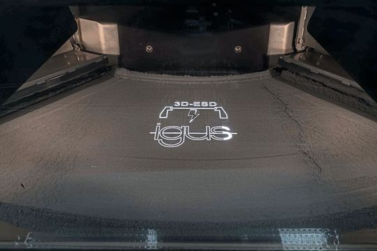Das schmierfreie Tribo-Polymer „Iglidur I8-ESD” von Igus ist für das SLS-Verfahren ausgelegt. Das schmierfreie Tribo-Polymer „Iglidur I8-ESD” von Igus ist für das SLS-Verfahren ausgelegt.