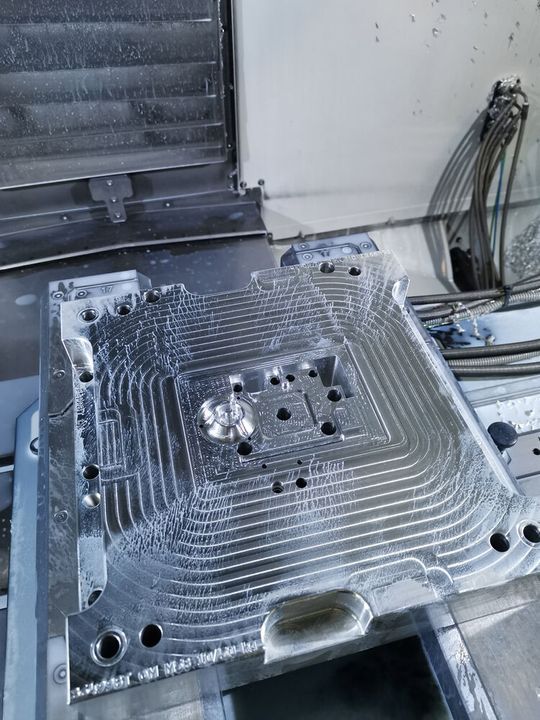 A mould tool for one of the CPAP parts being prepared in the mill at Protolabs. A mould tool for one of the CPAP parts being prepared in the mill at Protolabs.