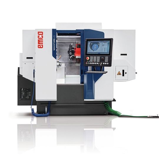 Die Maxxturn 45 von Emco für die rationelle Teilefertigung von Präzisions- und Drehfrästeilen. Die Maxxturn 45 von Emco für die rationelle Teilefertigung von Präzisions- und Drehfrästeilen.