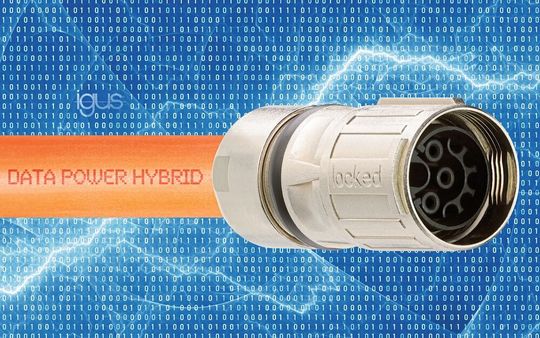 Die neue Hybridleitung passend zu Bosch-Rexroth-Motoren soll für eine zuverlässige Energie- und Datenversorgung in der Bewegung sorgen.