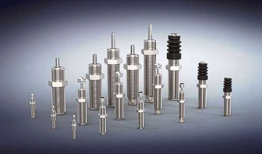 Die Industriestoßdämpfer-Familie Powerstop 2.0 mit den vier Serien Mini Energy, Standard Energy, High Energy und Adjustable Energy. Die Industriestoßdämpfer-Familie Powerstop 2.0 mit den vier Serien Mini Energy, Standard Energy, High Energy und Adjustable Energy.