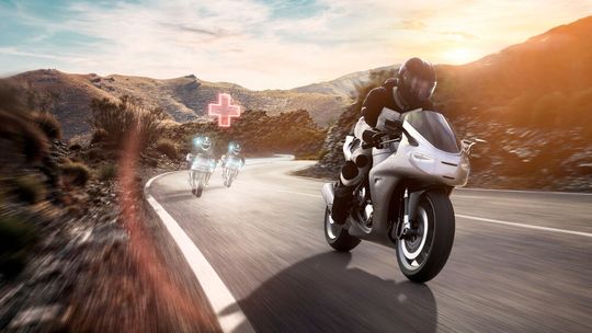 Bosch hat ein Notrufsystem für Motorräder entwickelt. Bosch hat ein Notrufsystem für Motorräder entwickelt.